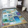 Beach Is My Happy Place Rug Sport Decor Gift Floor Decor Living Room Carpet Rug Area Rug - c5b403768669