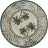 Beach Palm Round Carpet Floor Rug Living Room Bedroom Decor Round Area Rug Carpet