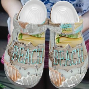 Beach Personalize Clog Custom Crocs Fashionstyle Comfortable For Women Men Kid Print 3D Sand Beach Relax