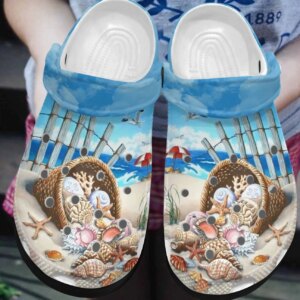 Beach Personalized Clog Custom Crocs Comfortablefashion Style Comfortable For Women Men Kid Print 3D Love Beach 2