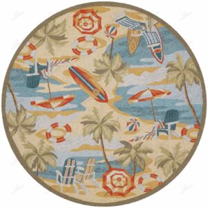 Beach Sand Round Carpet Floor Rug Living Room Bedroom Decor Round Area Rug Carpet