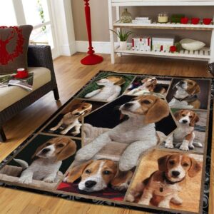 Beagle Hexa Vintage Rug Sport Decor Gift Floor Decor Living Room Carpet Rug Area Rug - b03ede0f0bea