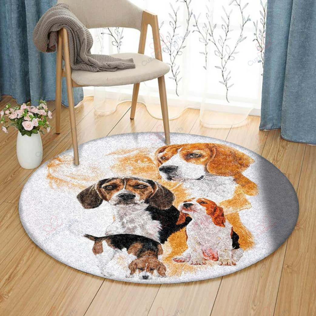 Beagle Hound Round Carpet Floor Rug Living Room Bedroom Decor Round Area Rug Carpet Beagle Hound Round Carpet Floor Rug Living Room Bedroom Decor Round Area Rug Carpet