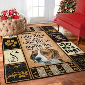 Beagle I Love My Dog Rug Sport Decor Gift Floor Decor Living Room Carpet Rug Area Rug - 362561000000