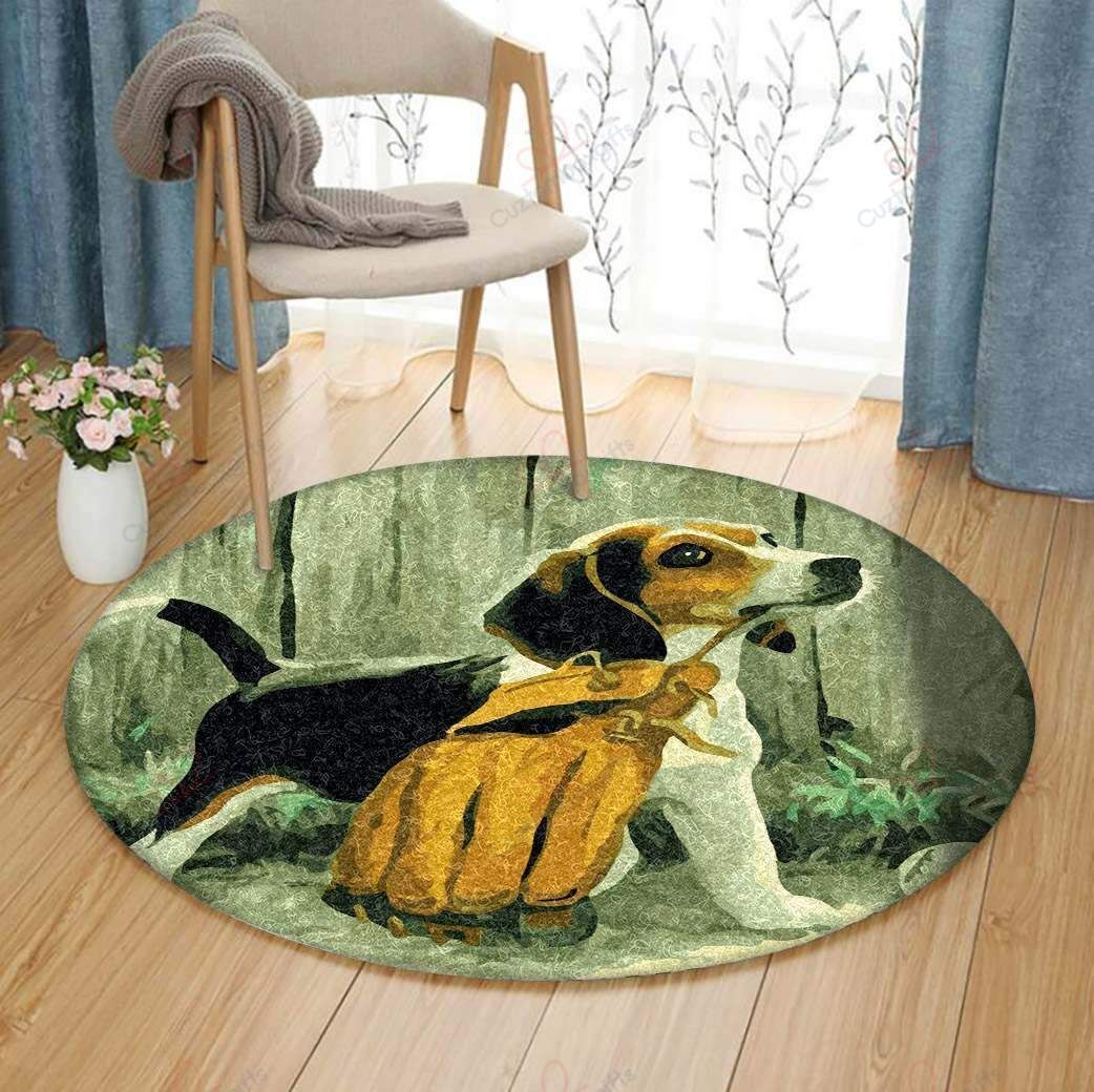 Beagle Painting Round Carpet Floor Rug Living Room Bedroom Decor Round Area Rug Carpet Beagle Painting Round Carpet Floor Rug Living Room Bedroom Decor Round Area Rug Carpet