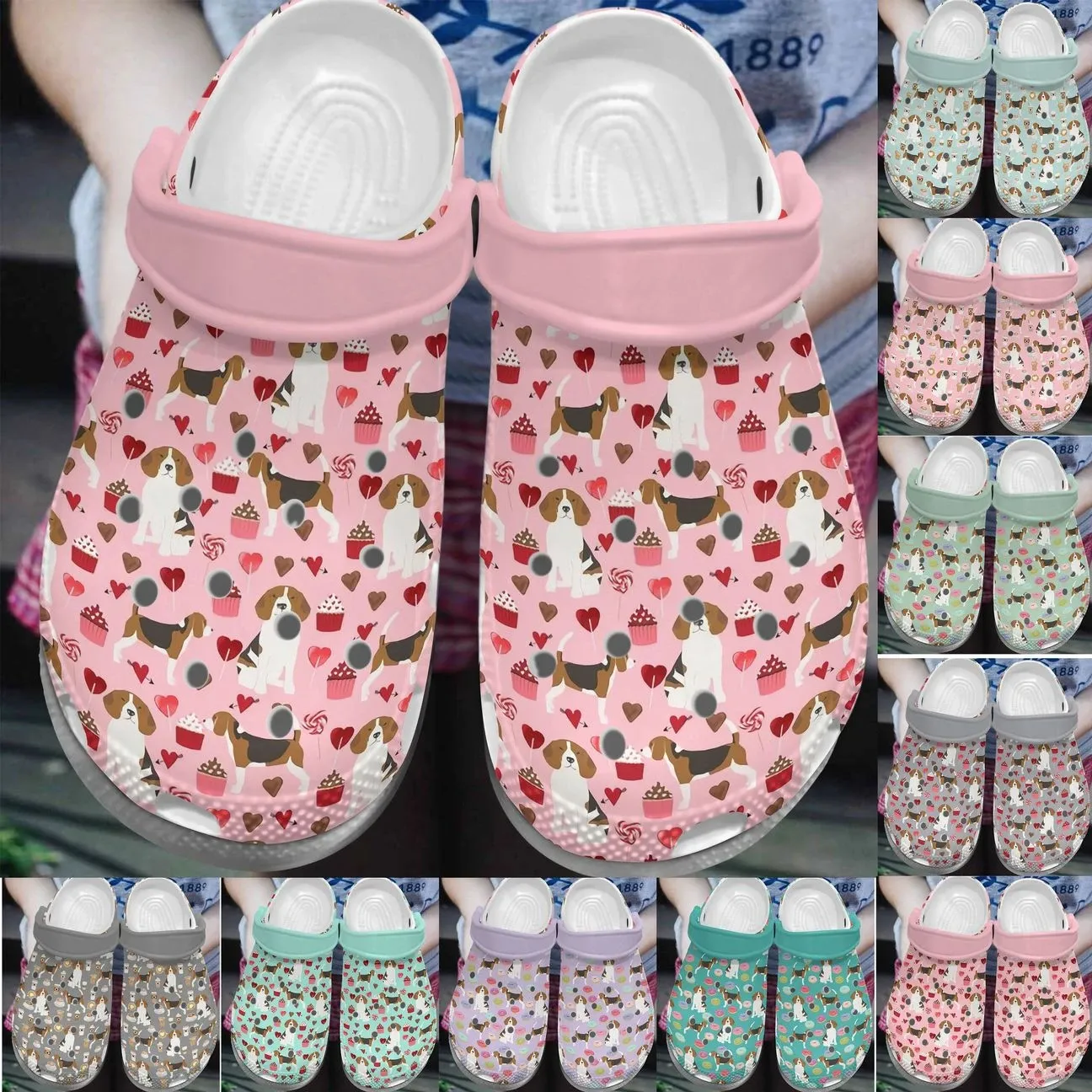 Beagle Personalize Clog Custom Crocs Fashionstyle Comfortable For Women Men Kid Print 3D Whitesole Cute Beagles Beagle Personalize Clog Custom Crocs Fashionstyle Comfortable For Women Men Kid Print 3D Whitesole Cute Beagles