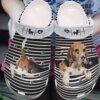Beagle Personalized Clog Custom Crocs Comfortablefashion Style Comfortable For Women Men Kid Print 3D Striped Beagle