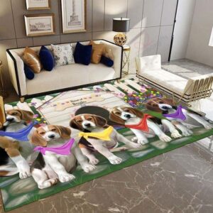 Beagle Spring House Rectangle Rug Sport Decor Gift Floor Decor Living Room Carpet Rug Area Rug - dfd89a706786