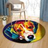 Beagles Round Carpet Floor Rug Living Room Bedroom Decor Round Area Rug Carpet