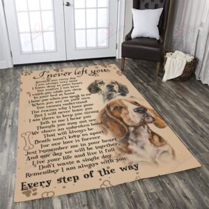 Beagles I Never Left You Rug Sport Decor Gift Floor Decor Living Room Carpet Rug Area Rug - 84ec2b05ccfc