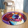 Beagles Smiling Round Carpet Floor Rug Living Room Bedroom Decor Round Area Rug Carpet