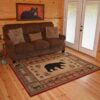 Bear And Deer Rug Sport Decor Gift Floor Decor Living Room Carpet Rug Area Rug - 53fa03b9ff02