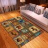 Bear And Deer Rustic Rug Sport Decor Gift Floor Decor Living Room Carpet Rug Area Rug - 6446628e9321