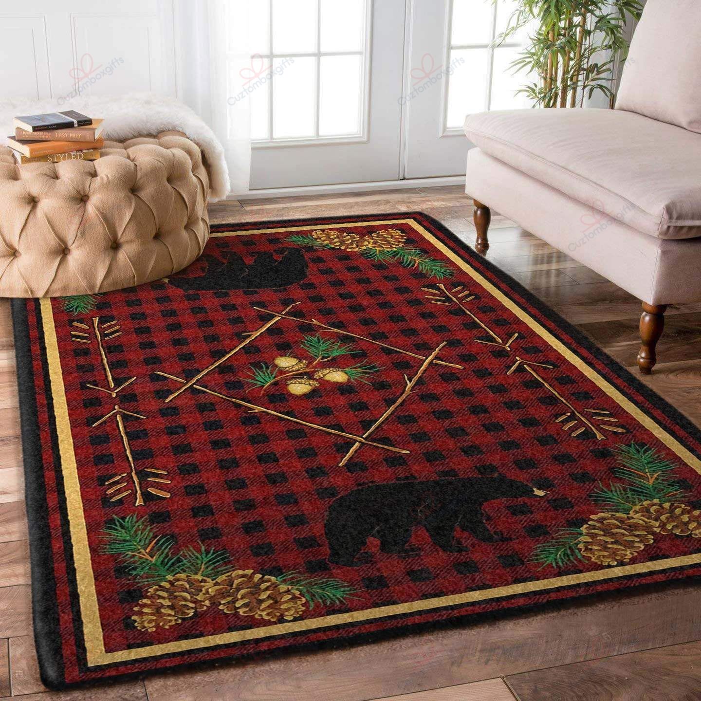Bear And Pine Tree Rug Sport Decor Gift Floor Decor Living Room Carpet Rug Area Rug - baefeec7c321 Bear And Pine Tree Rug Sport Decor Gift Floor Decor Living Room Carpet Rug Area Rug - baefeec7c321