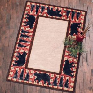 Bear And Tree Rug Sport Decor Gift Floor Decor Living Room Carpet Rug Area Rug - 7ce967ca53d5