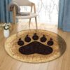 Bear Claws Round Carpet Floor Rug Living Room Bedroom Decor Round Area Rug Carpet