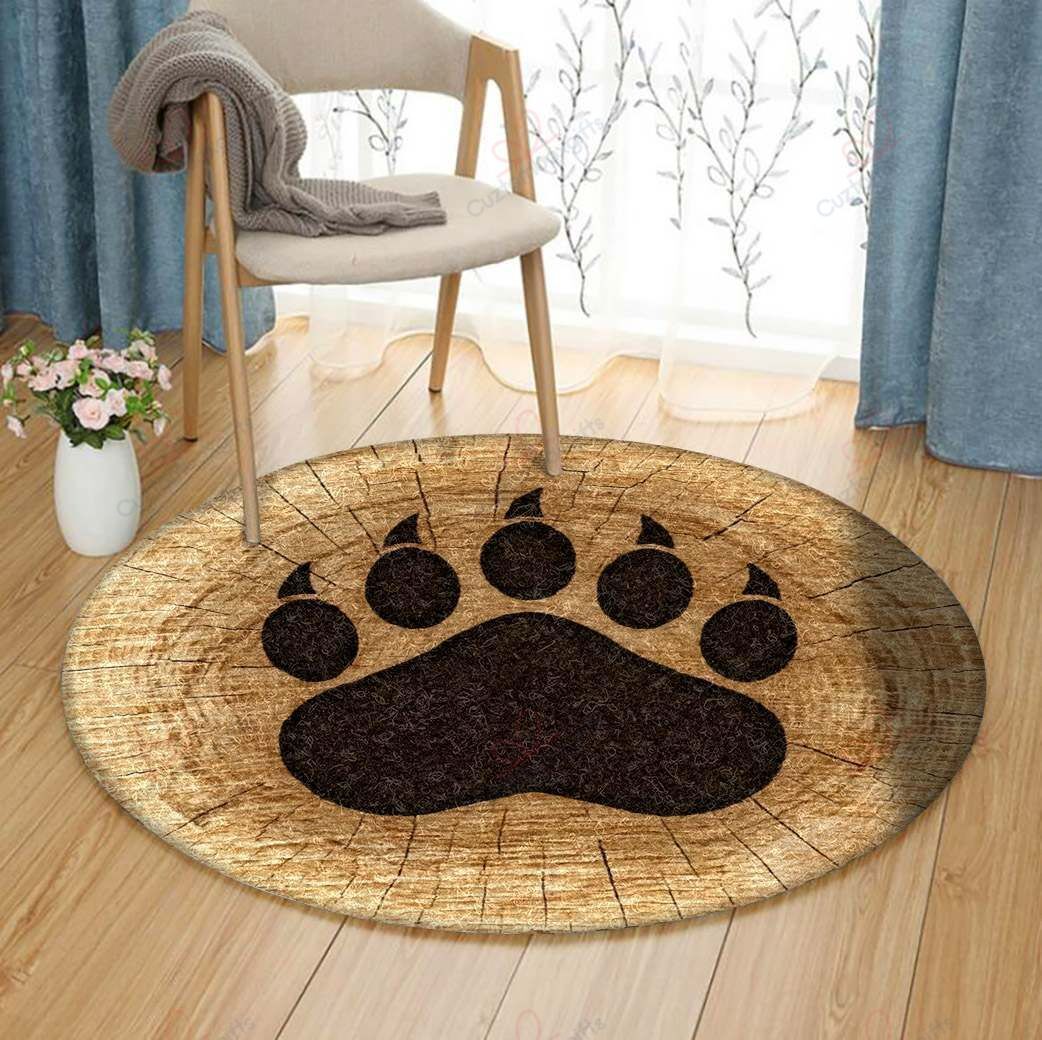 Bear Claws Round Carpet Floor Rug Living Room Bedroom Decor Round Area Rug Carpet Bear Claws Round Carpet Floor Rug Living Room Bedroom Decor Round Area Rug Carpet
