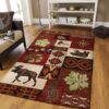 Bear Creek Lodge Rug Sport Decor Gift Floor Decor Living Room Carpet Rug Area Rug - 8140c2359c61