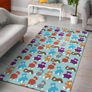 Bear Cute Pattern 3 Rug Sport Decor Gift Floor Decor Living Room Carpet Rug Area Rug - e10e560c87e7