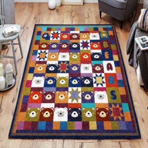 Bear Face Rug Sport Decor Gift Floor Decor Living Room Carpet Rug Area Rug - c6ccfe071c70