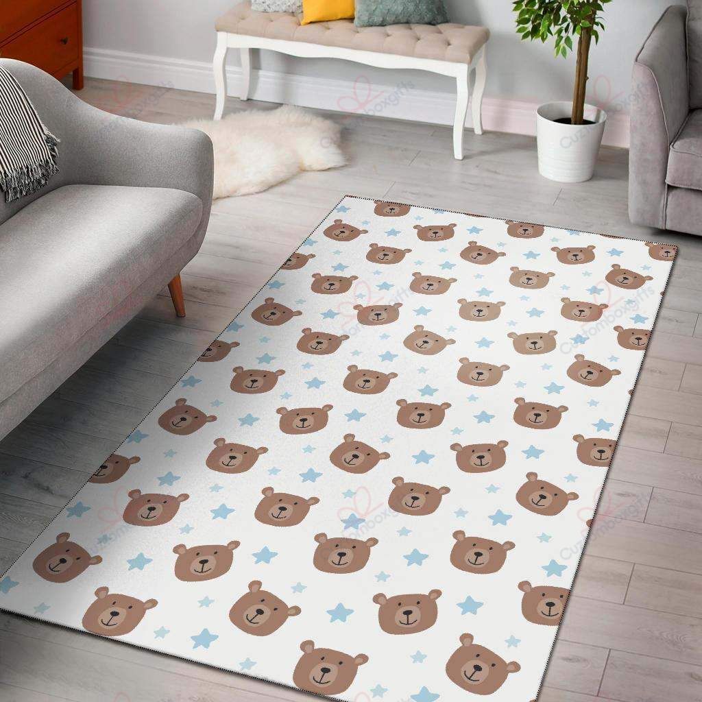Bear Face Pattern 1 Rug Sport Decor Gift Floor Decor Living Room Carpet Rug Area Rug - e5695164fb2d Bear Face Pattern 1 Rug Sport Decor Gift Floor Decor Living Room Carpet Rug Area Rug - e5695164fb2d
