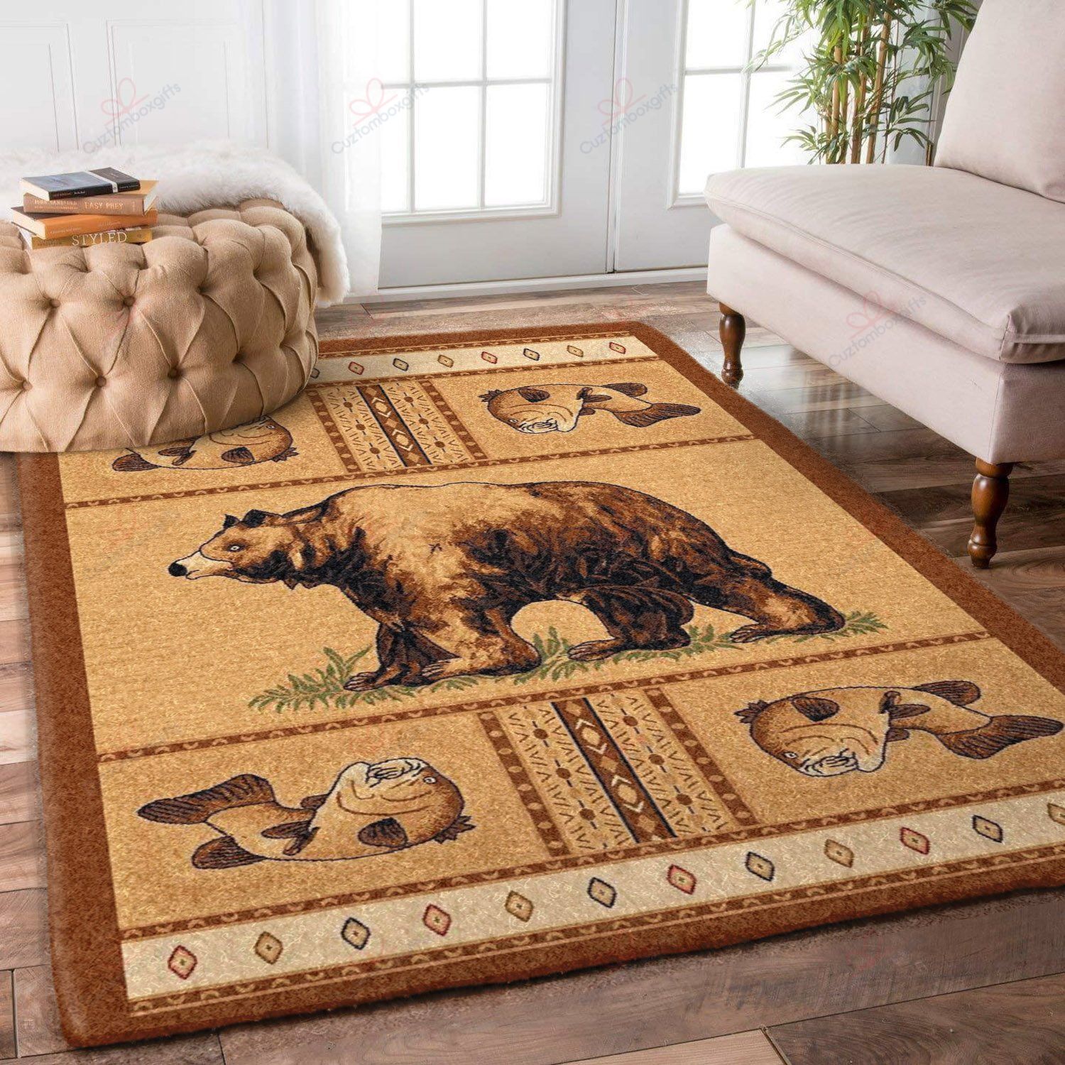 Bear Fish Rug Sport Decor Gift Floor Decor Living Room Carpet Rug Area Rug - 1d70d8c8cc6f Bear Fish Rug Sport Decor Gift Floor Decor Living Room Carpet Rug Area Rug - 1d70d8c8cc6f