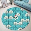 Bear Forest Round Carpet Floor Rug Living Room Bedroom Decor Round Area Rug Carpet