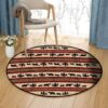 Bear Round Carpet Floor Rug Living Room Bedroom Decor Round Area Rug Carpet