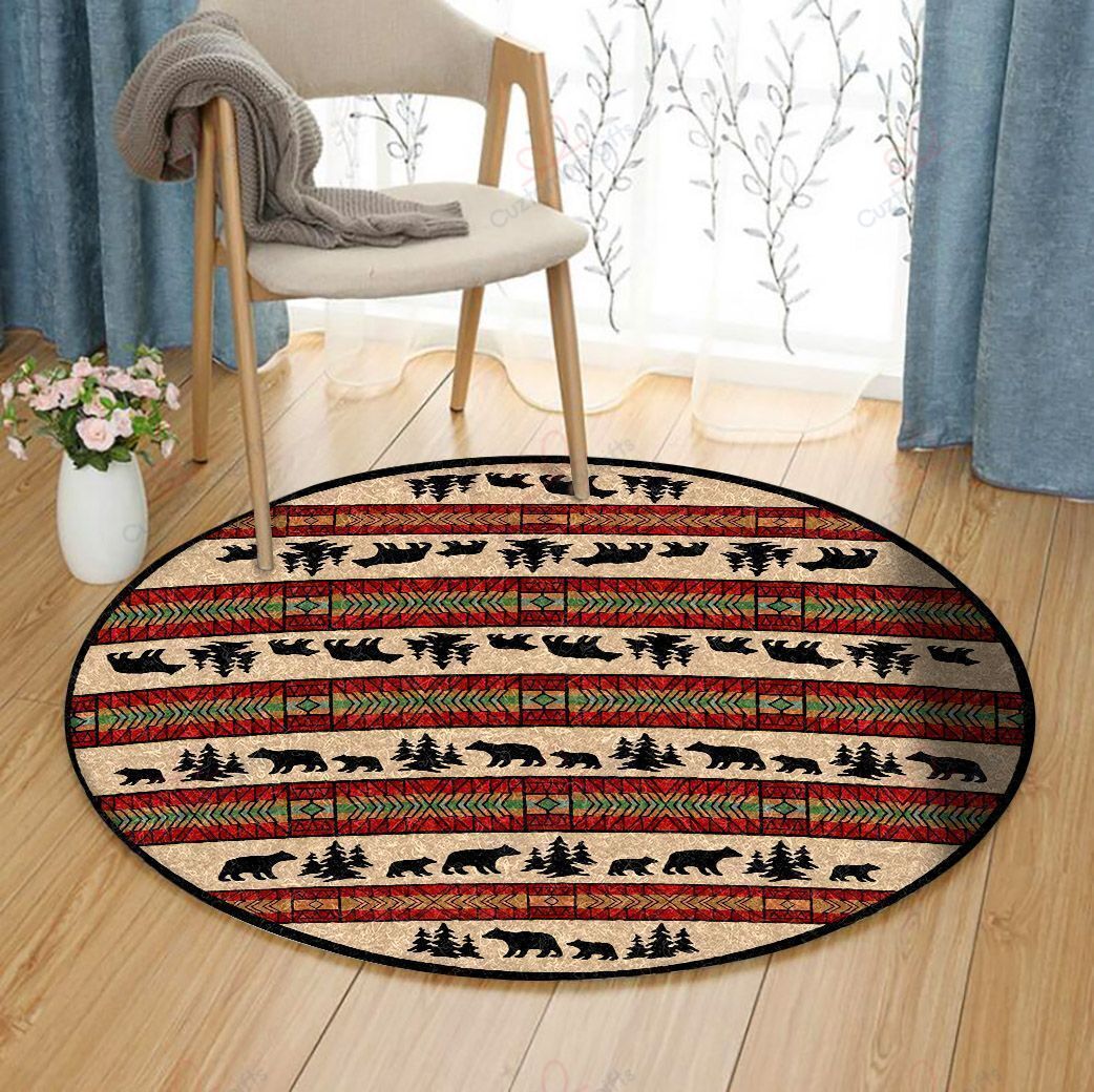 Bear Round Carpet Floor Rug Living Room Bedroom Decor Round Area Rug Carpet Bear Round Carpet Floor Rug Living Room Bedroom Decor Round Area Rug Carpet