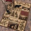 Bear Hunting Rustic Rug Sport Decor Gift Floor Decor Living Room Carpet Rug Area Rug - ea66cedddf56