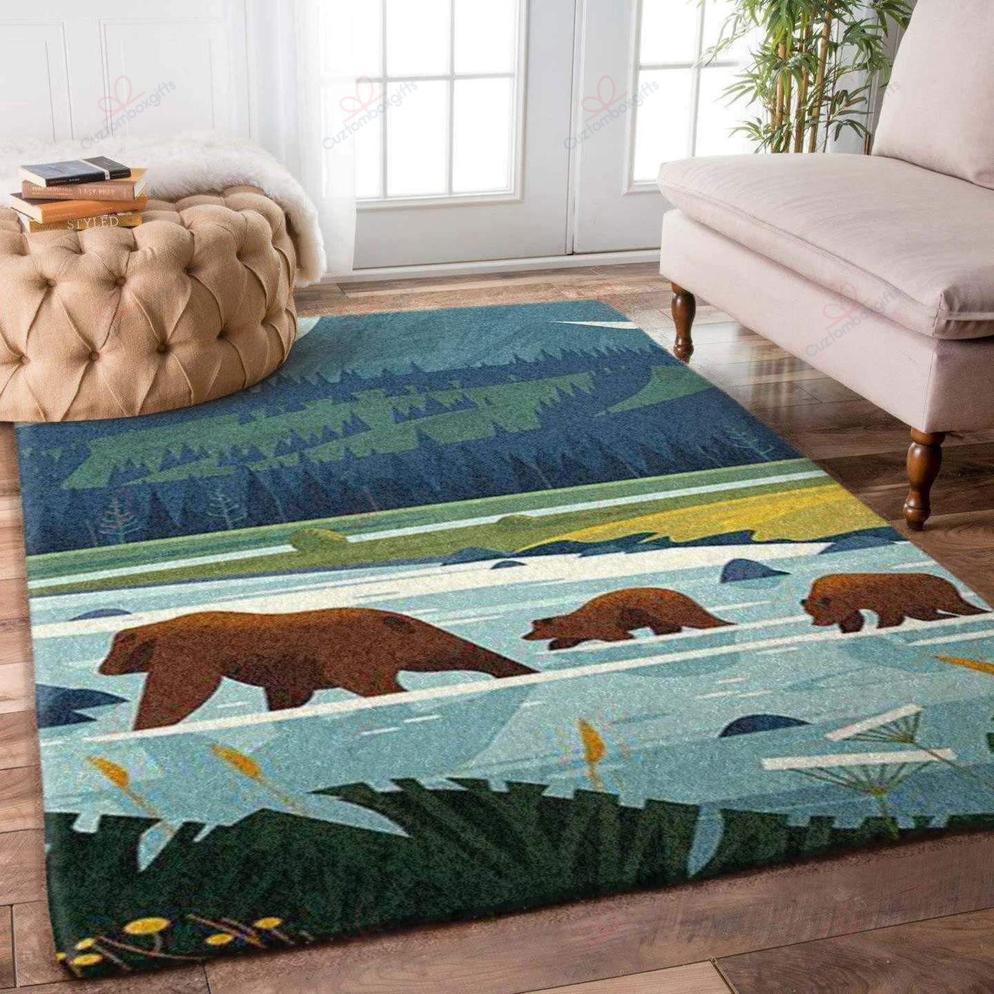 Bear In Lake Rug Sport Decor Gift Floor Decor Living Room Carpet Rug Area Rug - f1d4b06b1f32 Bear In Lake Rug Sport Decor Gift Floor Decor Living Room Carpet Rug Area Rug - f1d4b06b1f32
