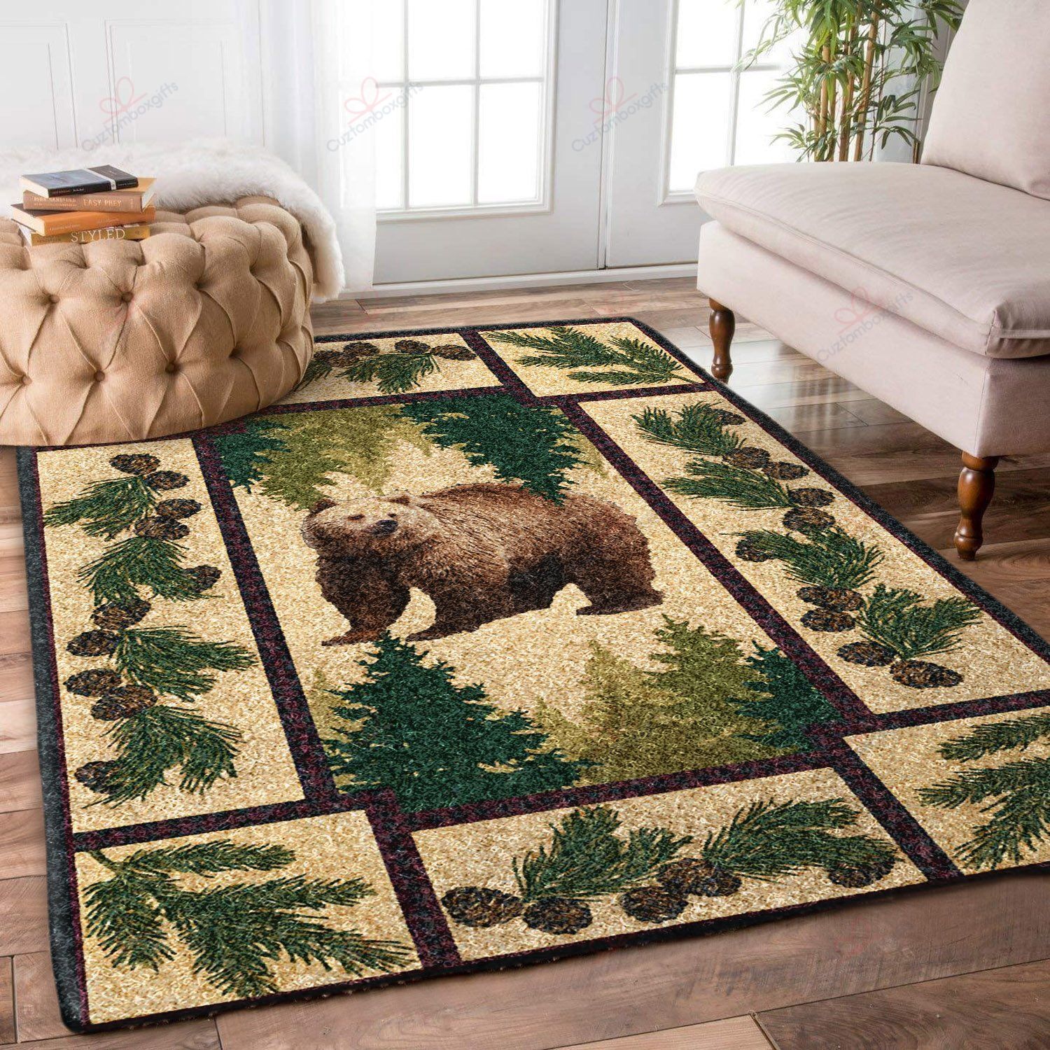 Bear In The Forest Rug Sport Decor Gift Floor Decor Living Room Carpet Rug Area Rug - a52e83483dce Bear In The Forest Rug Sport Decor Gift Floor Decor Living Room Carpet Rug Area Rug - a52e83483dce