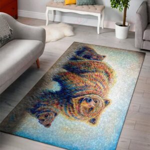 Bear Mama Rug Sport Decor Gift Floor Decor Living Room Carpet Rug Area Rug - 8af4c326b243