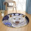 Bear Moon Round Carpet Floor Rug Living Room Bedroom Decor Round Area Rug Carpet