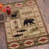 Bear Moose Huntin Rug Sport Decor Gift Floor Decor Living Room Carpet Rug Area Rug - a62dd3136417