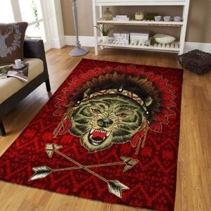 Bear Native Pattern Rug Sport Decor Gift Floor Decor Living Room Carpet Rug Area Rug - 72af699b45db