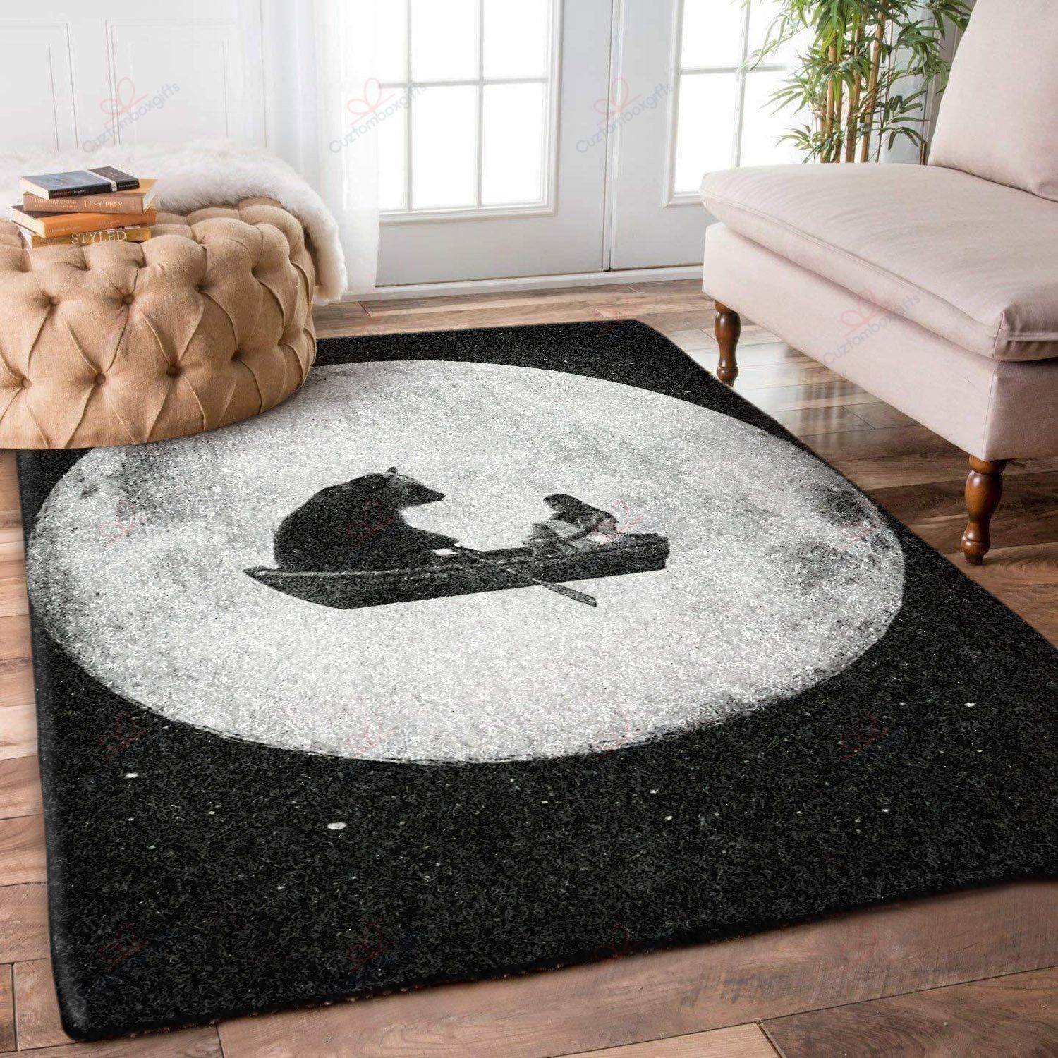 Bear On Boat Rug Sport Decor Gift Floor Decor Living Room Carpet Rug Area Rug - 8dda5da02876 Bear On Boat Rug Sport Decor Gift Floor Decor Living Room Carpet Rug Area Rug - 8dda5da02876
