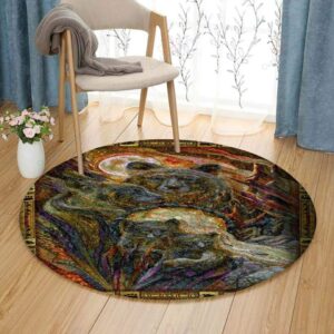 Bear Painting 1 Round Carpet Floor Rug Living Room Bedroom Decor Round Area Rug Carpet