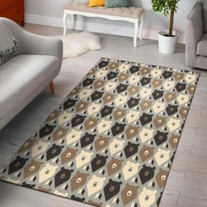 Bear Pattern 4 Rug Sport Decor Gift Floor Decor Living Room Carpet Rug Area Rug - f272006ec5ca