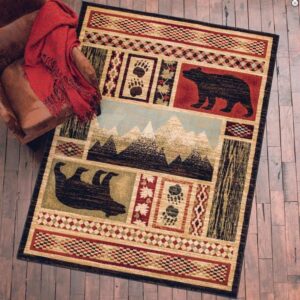 Bear Pattern 4 Rug Sport Decor Gift Floor Decor Living Room Carpet Rug Area Rug - 6ad596a0405e