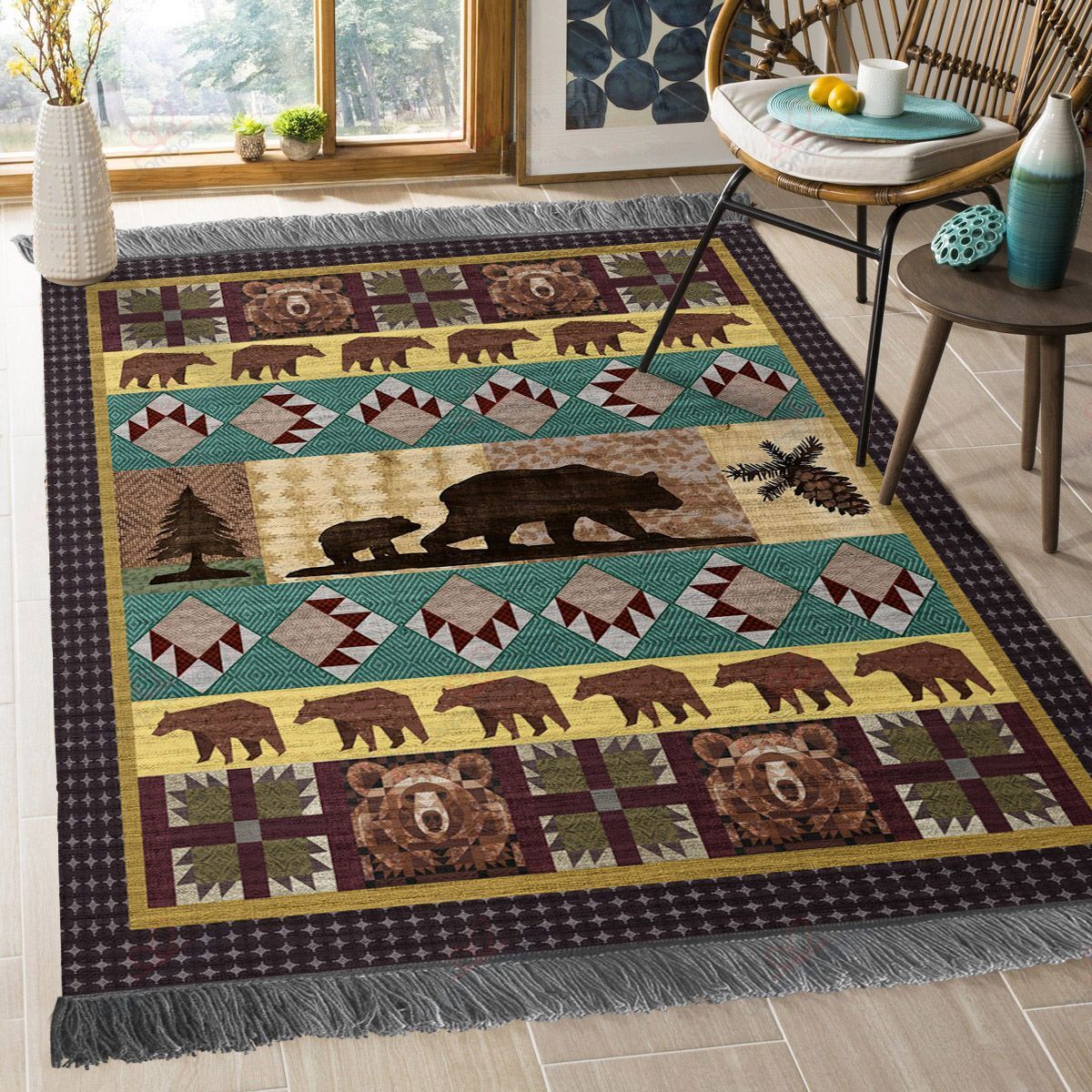 Bear Pattern Rug Sport Decor Gift Floor Decor Living Room Carpet Rug Area Rug - 7db89135bbf5 Bear Pattern Rug Sport Decor Gift Floor Decor Living Room Carpet Rug Area Rug - 7db89135bbf5