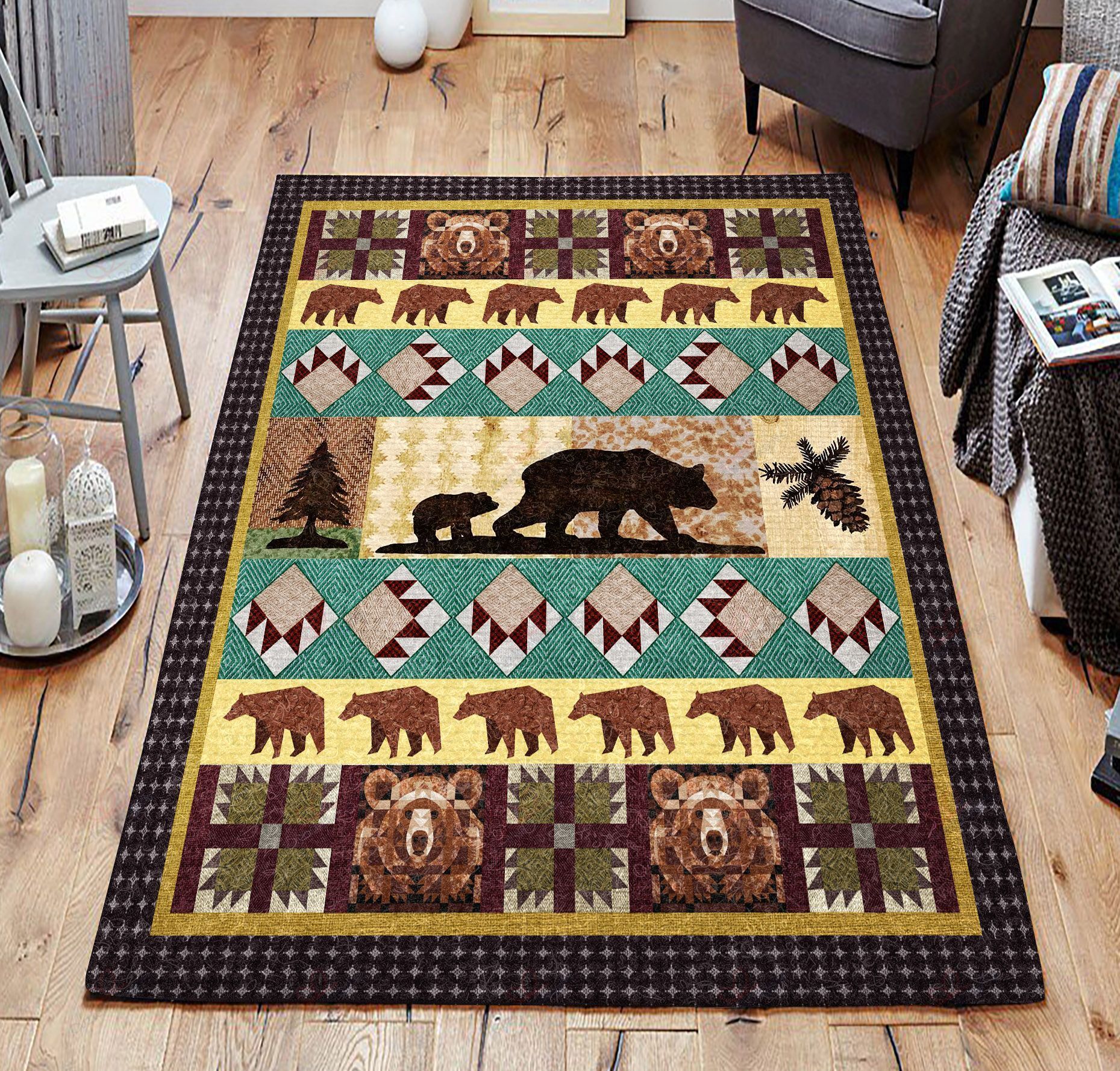 Bear Pattern Rug Sport Decor Gift Floor Decor Living Room Carpet Rug Area Rug - ba6115cd582e Bear Pattern Rug Sport Decor Gift Floor Decor Living Room Carpet Rug Area Rug - ba6115cd582e