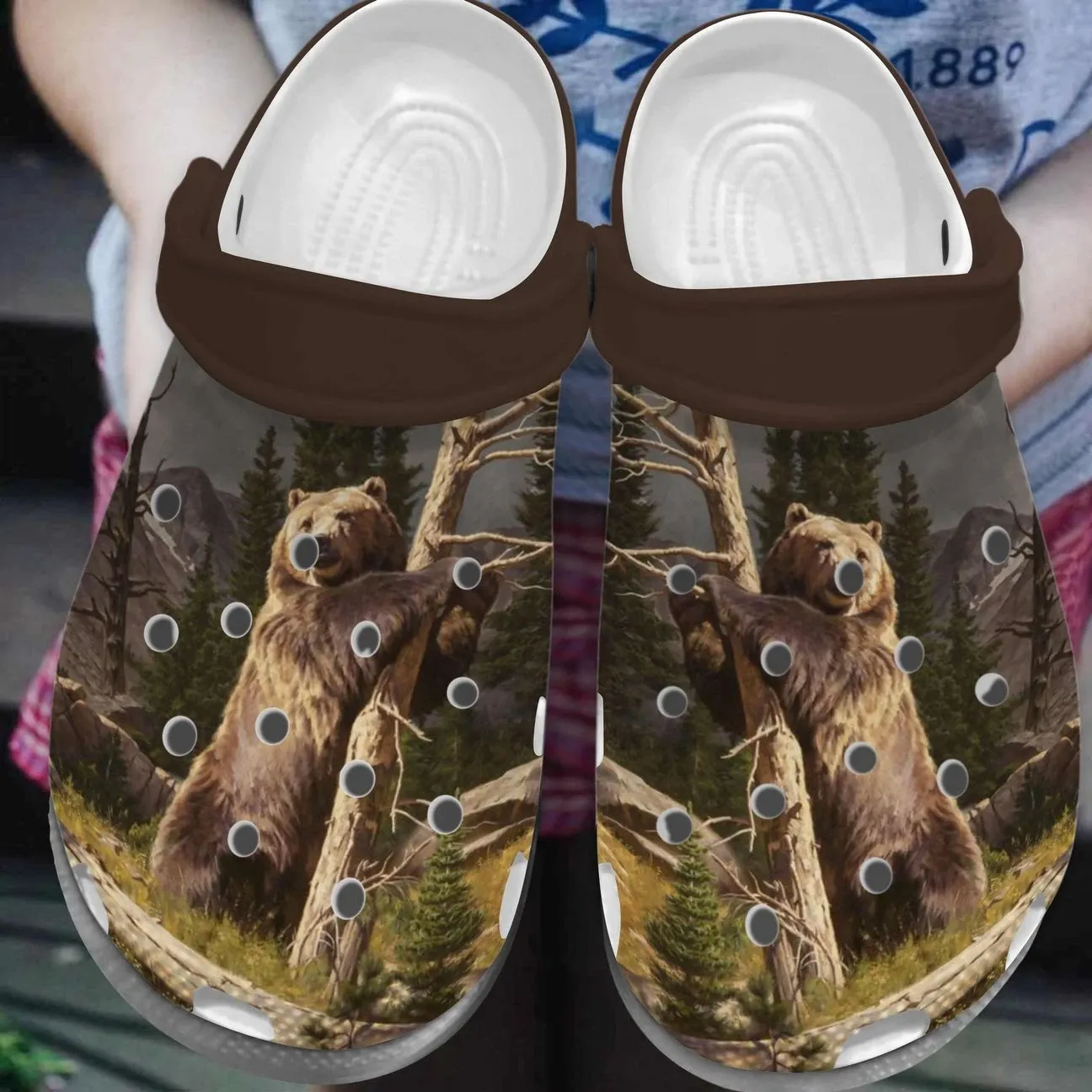 Bear Personalized Clog Custom Crocs Comfortablefashion Style Comfortable For Women Men Kid Print 3D Grizzly Bear Bear Personalized Clog Custom Crocs Comfortablefashion Style Comfortable For Women Men Kid Print 3D Grizzly Bear