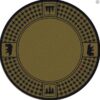 Bear Refuge Sage Round Carpet Floor Rug Living Room Bedroom Decor Round Area Rug Carpet