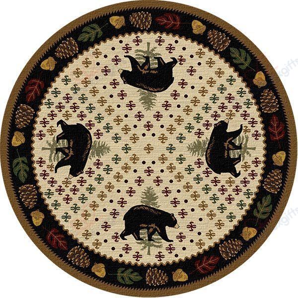 Bear Ridge Natural Round Carpet Floor Rug Living Room Bedroom Decor Round Area Rug Carpet Bear Ridge Natural Round Carpet Floor Rug Living Room Bedroom Decor Round Area Rug Carpet