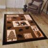 Bear Rustic 1 Rug Sport Decor Gift Floor Decor Living Room Carpet Rug Area Rug - 9c3084ba2bf2