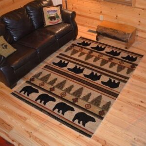 Bear Rustic Rug Sport Decor Gift Floor Decor Living Room Carpet Rug Area Rug - 830f5e9e80fd