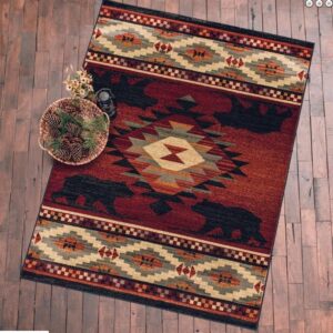 Bear Rustic Rug Sport Decor Gift Floor Decor Living Room Carpet Rug Area Rug - e3532d8430f2