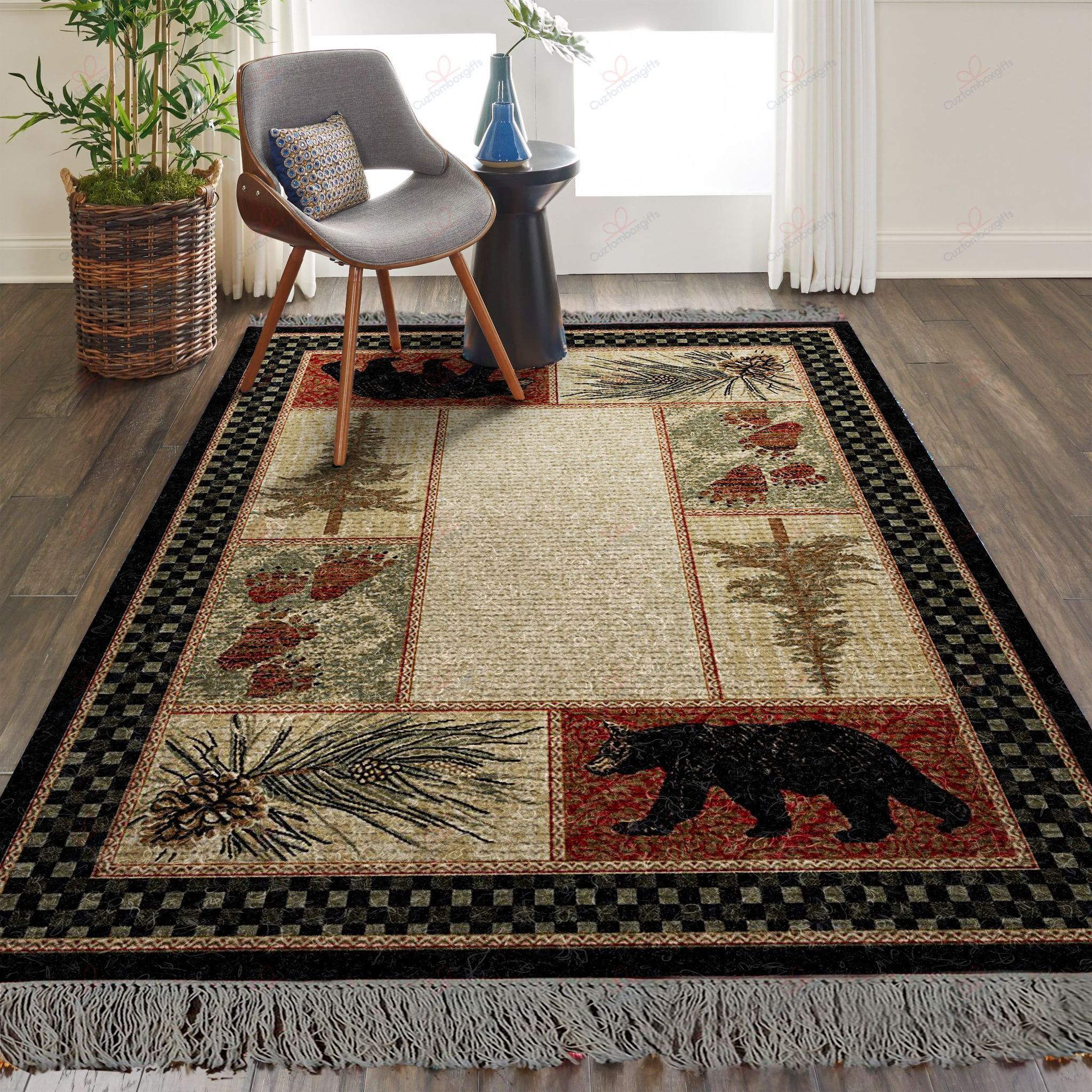 Bear Territory Lodge Rug Sport Decor Gift Floor Decor Living Room Carpet Rug Area Rug - c7c0c4ae9917 Bear Territory Lodge Rug Sport Decor Gift Floor Decor Living Room Carpet Rug Area Rug - c7c0c4ae9917