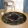 Bears In Forest Round Carpet Floor Rug Living Room Bedroom Decor Round Area Rug Carpet